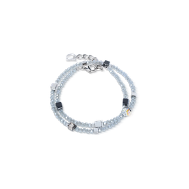 Coeur de Lion Joyful szürke-ezüst dupla soros karkötő - 4460/30-1217