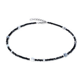 Coeur de Lion Joyful fekete-ezüst dupla soros karkötő - 4460/30-1317