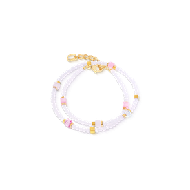 Coeur de Lion Joyful pink-arany dupla soros karkötő - 4460/30-1916