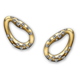 Pandora Organikus formájú ovális shine fülbevaló - 264659C01 Pandora Organikus formájú ovális shine fülbevaló - 264659C01