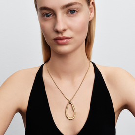 Pandora Shine nyaklánc organikus formájú nagy medállal - 364667C01-90 Pandora Shine nyaklánc organikus formájú nagy medállal - 364667C01-90