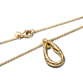Pandora Shine nyaklánc organikus formájú medállal - 364666C01-45 Pandora Shine nyaklánc organikus formájú medállal - 364666C01-45