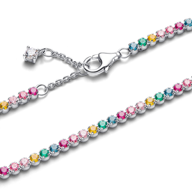 Pandora Szivárvány színű ezüst tenisz karkötő - 593927C03-16 Pandora Szivárvány színű ezüst tenisz karkötő - 593927C03-16