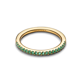 Pandora Szikrázó félig köves zöld shine gyűrű - 162999C03-48 Pandora Szikrázó félig köves zöld shine gyűrű - 162999C03-48