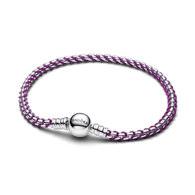 Pandora Moments ezüst karkötő lila kord szállal - 593816C03-16 Pandora Moments ezüst karkötő lila kord szállal - 593816C03-16