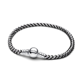 Pandora Moments ezüst karkötő fekete kord szállal - 593816C02-16 Pandora Moments ezüst karkötő fekete kord szállal - 593816C02-16