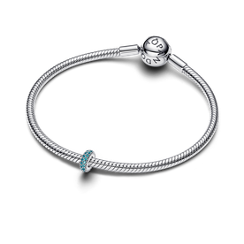 Pandora Jég kék pávé inspiráció ezüst spacer cirkóniával - 791359C01