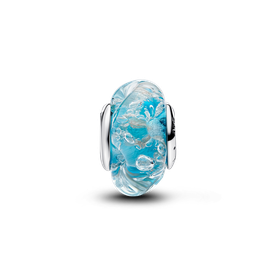 Pandora Glitteres türkiz muránói üveg ezüst charm - 794701C01