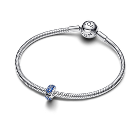 Pandora Király kék köves szilikonos ezüst klip - 794700C01