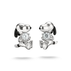 Thomas Sabo Snoopy ezüst fülbevaló cirkónia kővel - H2348-691-14 Thomas Sabo Snoopy ezüst fülbevaló cirkónia kővel - H2348-691-14