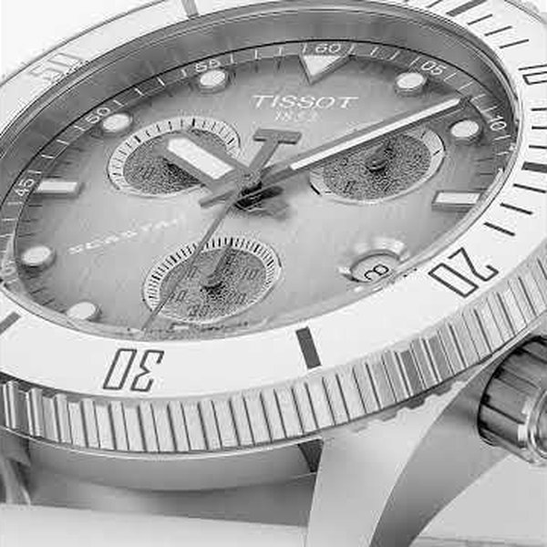 Tissot Seastar 1000 fehér számlapos quartz chronograph búváróra