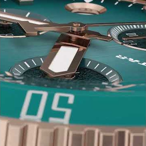 Seastar 1000 türkiz számlapos quartz chronograph búváróra