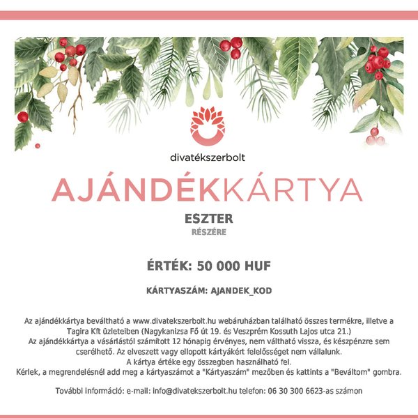 Karácsonyi ajándékkártya