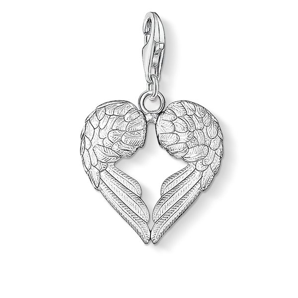 Thomas Sabo Angyalszí­v ezüst charm 0613-001-12