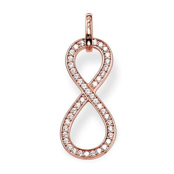 Thomas Sabo 18K rosé arannyal bevont végtelen ezüst medál cirkóniával PE674-416-14
