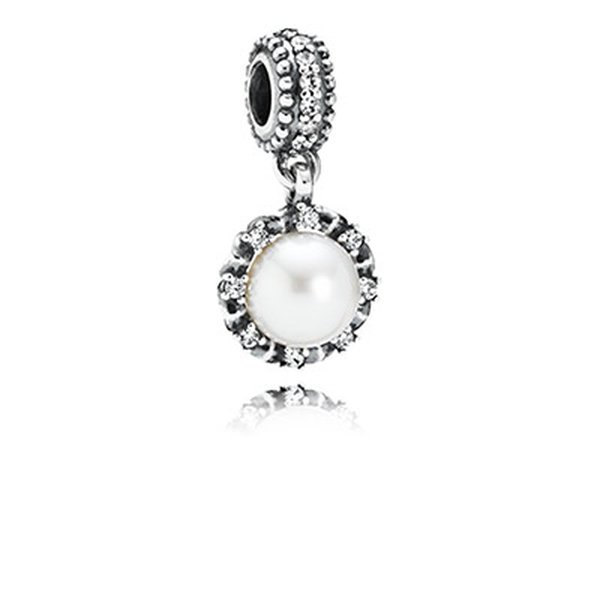 Pandora ékszer Örök báj édesvizi tenyésztett gyöngy ezüst charm 791385P