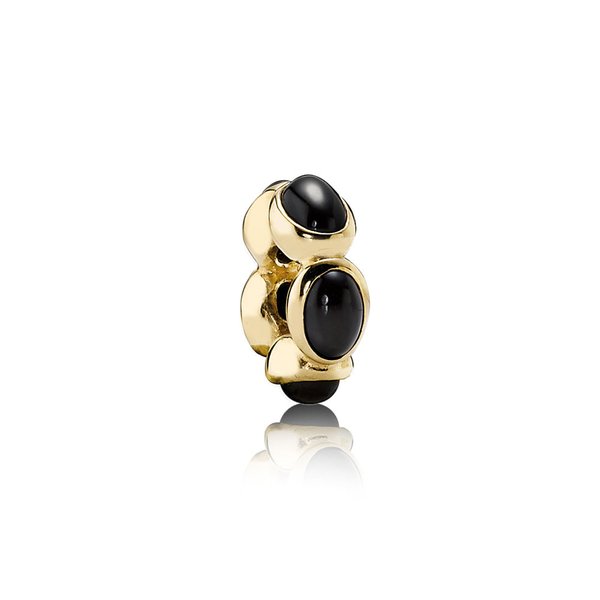 Pandora ékszer Arany fekete onix spacer 750802ON