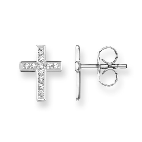 Thomas Sabo Kereszt ezüst fülbevaló cirkóniával H1880-051-14