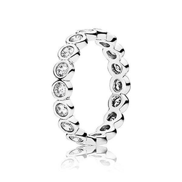 Pandora ékszer Nagy kör örökkévalóság ezüst gyűrű cikróniával 190942CZ-56