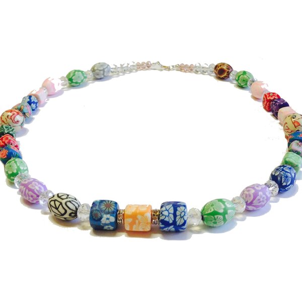 MysticStones Műgyanta papírmasé üveg nyaklánc 313