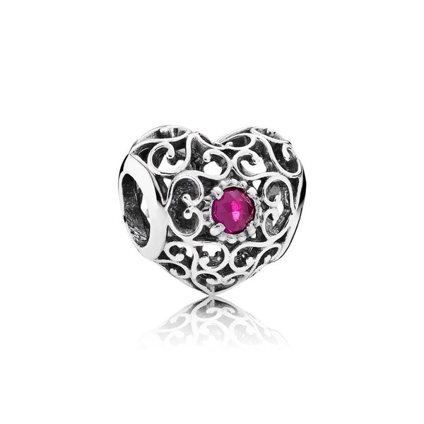 Pandora ékszer Születésköves szív július ezüst charm 791784SRU