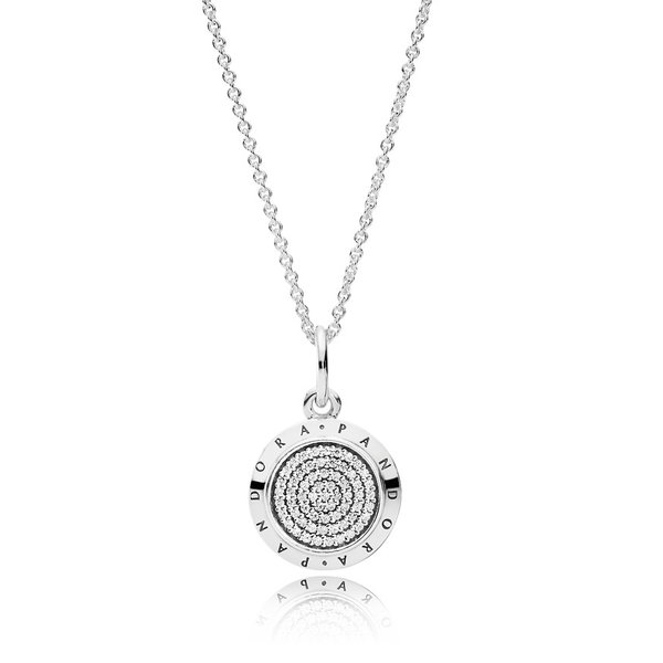 Pandora ékszer Pandora monogrammos ezüst nyaklánc cirkóniával 390375CZ