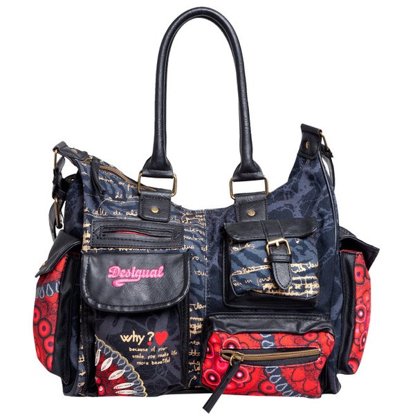 Desigual London Med Bolas Rojas Fresa táska 57X51W3