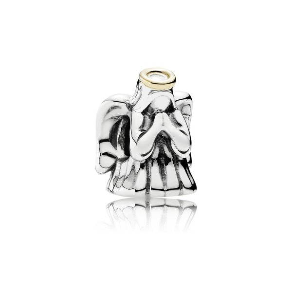 Pandora ékszer Mennyei angyal ezüst charm 14K arannyal 791770