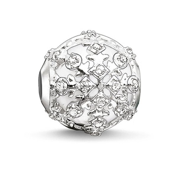 Thomas Sabo Hópehely ezüst karma gyöngy cirkóniával acháttal K0186-625-14