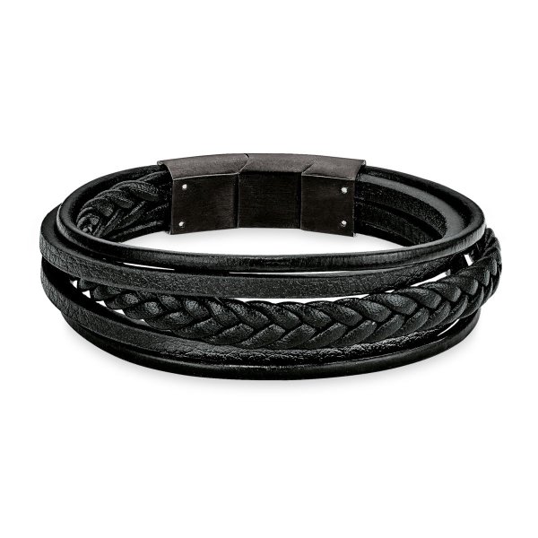 s.Oliver Többsoros bőr férfi karkötő SO1381