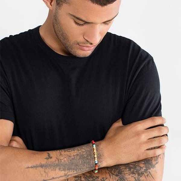 Thomas Sabo Arany koponya karkötő színes ásványokkal A1512-882-7