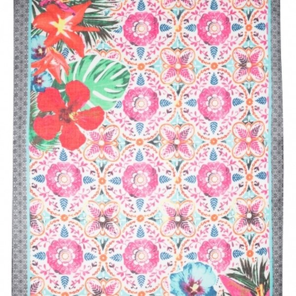 Desigual Rectangle Fuchsia Rose sál 61W54G2