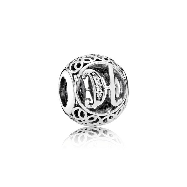 Pandora ékszer H betű ezüst charm cirkóniával 791852CZ