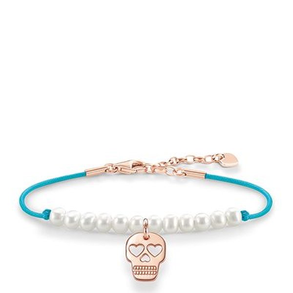 Thomas Sabo Rozé koponya karkötő tenyésztett gyönggyel - Love Bridge LBA0079-904-14