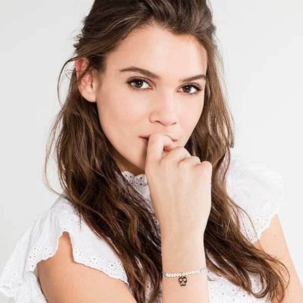 Thomas Sabo Rozé koponya karkötő tenyésztett gyönggyel - Love Bridge LBA0079-904-14