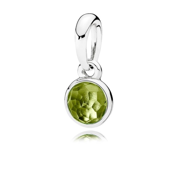 Pandora ékszer Augusztus ezüst medál peridottal 390396PE