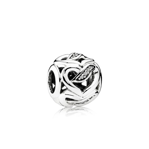 Pandora ékszer Áttört szerelemszalag ezüst charm cirkóniával 792046CZ