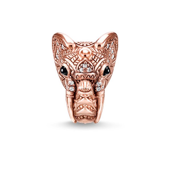 Thomas Sabo Elefánt 18K rozéarannyal bevont ezüst karma gyöngy K0266-527-40