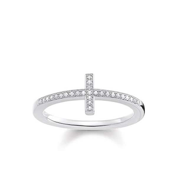 Thomas Sabo Kereszt ezüst gyűrű gyémánttal 