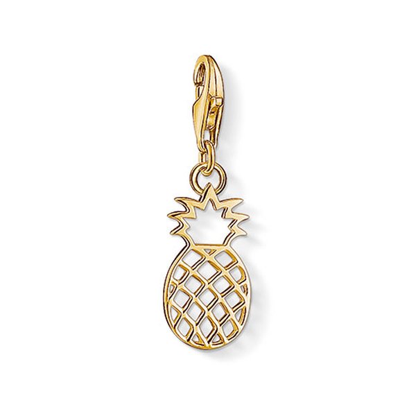 Thomas Sabo 18K arannyal bevont ananász ezüst charm 1439-413-39