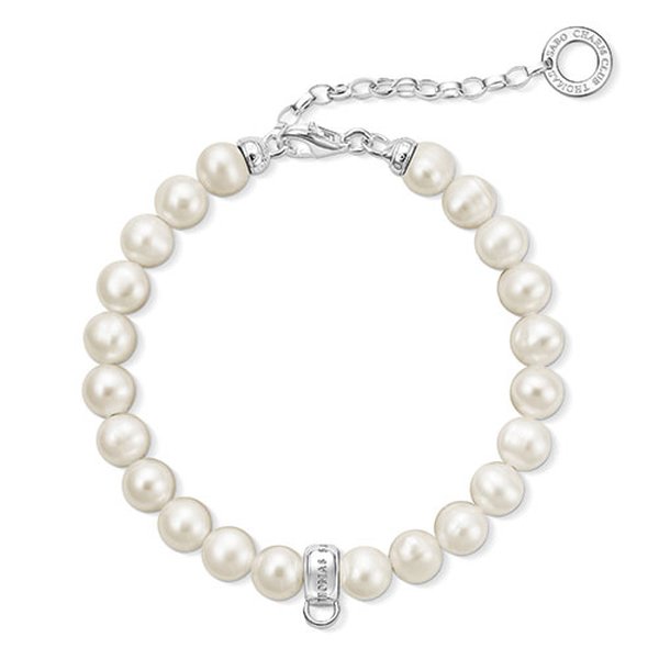 Thomas Sabo Tenyésztett gyöngy charm karkötő X0225-082-14-L18.5v