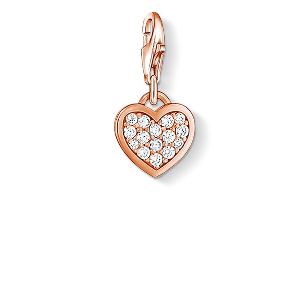 Thomas Sabo Rozé szív ezüst charm cirkóniával 0970-416-14