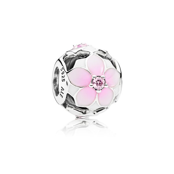 Pandora ékszer Magnólia virág ezüst charm 792087PCZ