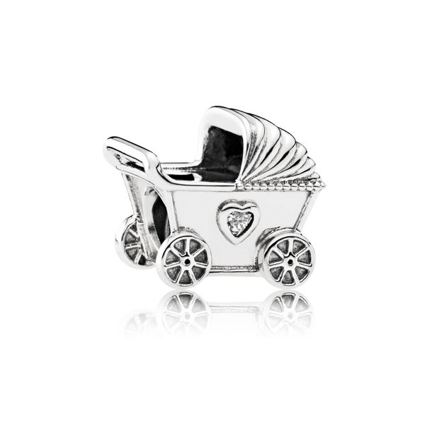 Pandora ékszer Babakocsi ezüst charm 792102CZ