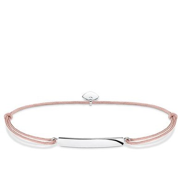 Thomas Sabo Drap textil karkötő gravírozható ezüst lappal LS011-173-19-L20