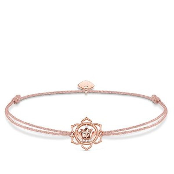 Thomas Sabo Textil karkötő rozé lótusz virággal LS016-898-19-L20