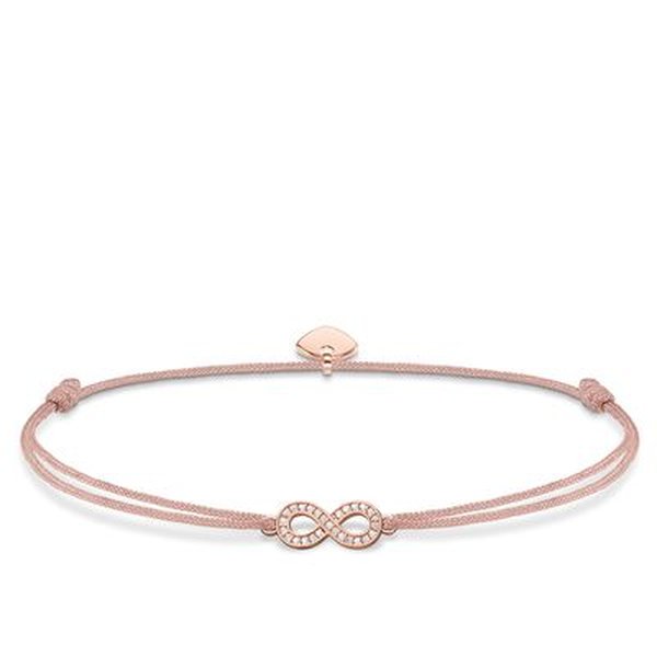 Thomas Sabo Drap textil karkötő rozé végtelennel LS032-898-19-L20
