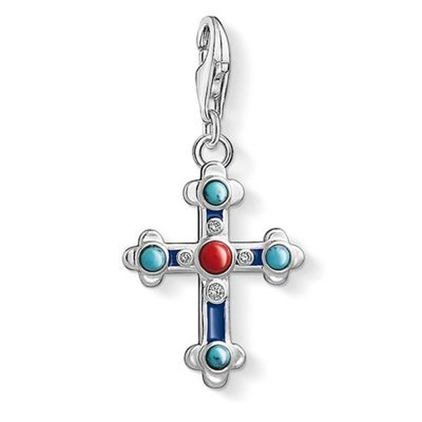 Thomas Sabo Színes kereszt ezüst charm 1466-335-7