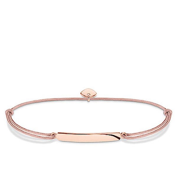 Thomas Sabo Drap textil karkötő gravírozható rozé lappal LS027-597-19-L20v