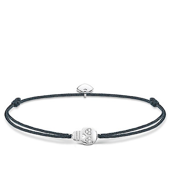 Thomas Sabo Textil karkötő ezüst cirkónia koponyával LS030-401-5-L20